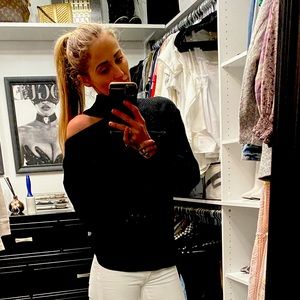 NWT shoulder cut out sweater.